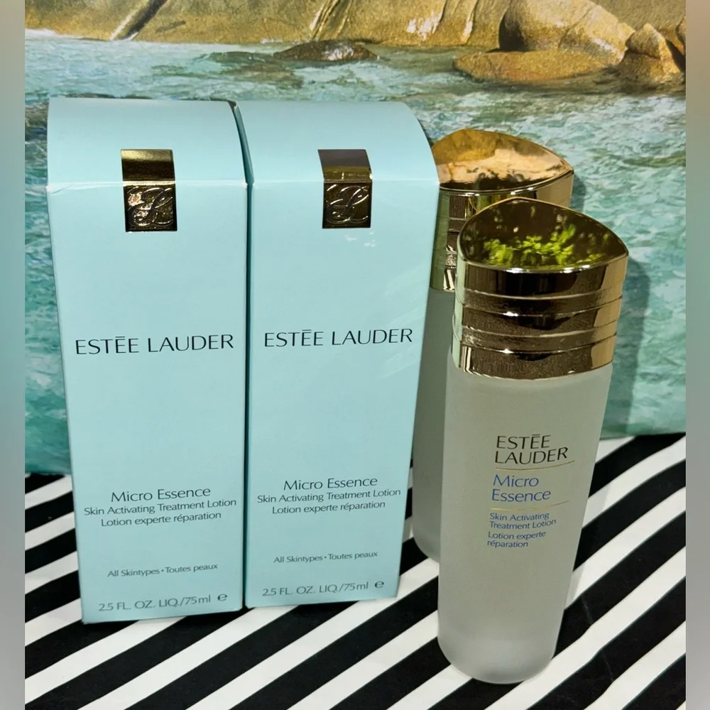 NWT NIB Set of 2 Estee Lauder Micro Essence Skin Activating Treatment Lotion - Picture 2 of 9